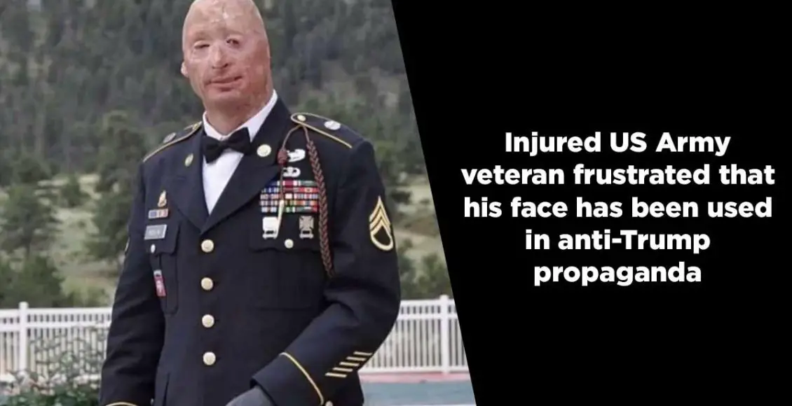 US army veteran speaks out against his image being used as an anti-Trump propaganda 