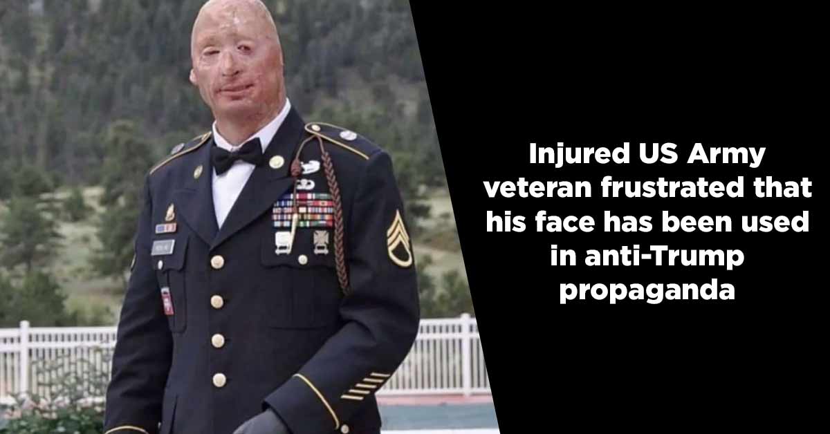 US army veteran speaks out against his image being used as an anti-Trump propaganda 