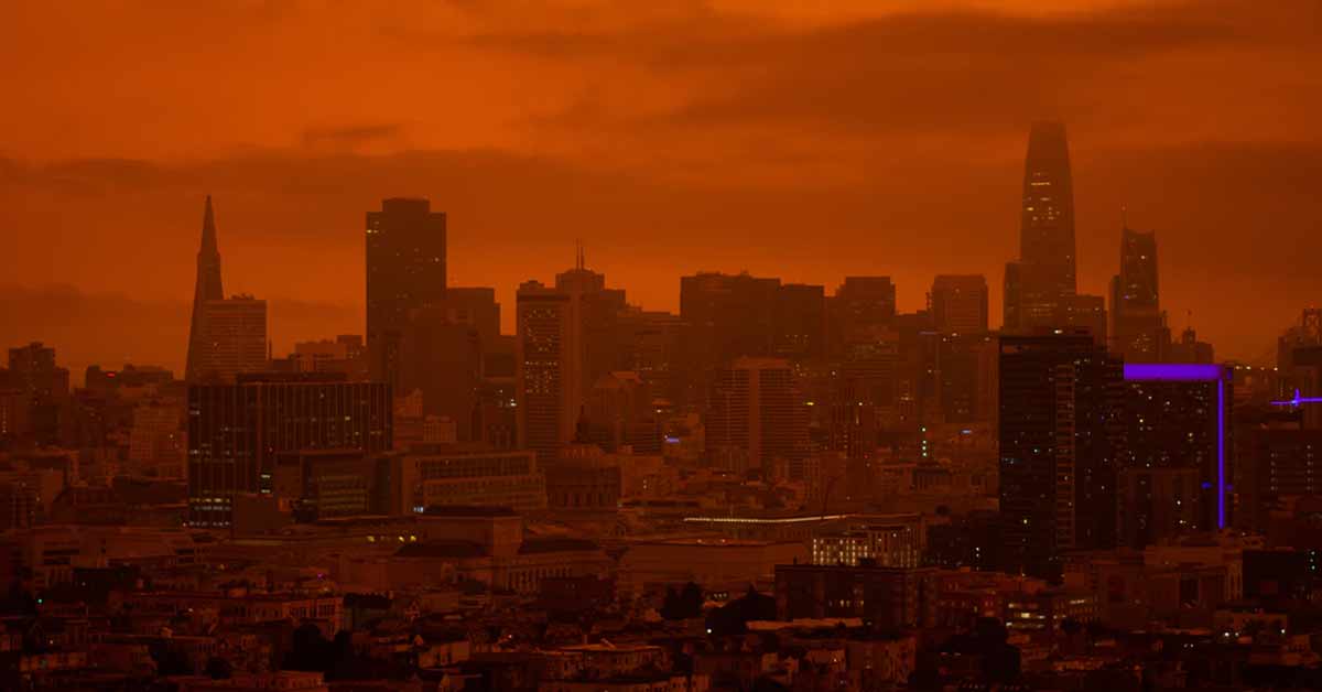 VIDEO: San Francisco skies turn orange and red as wildfires rage