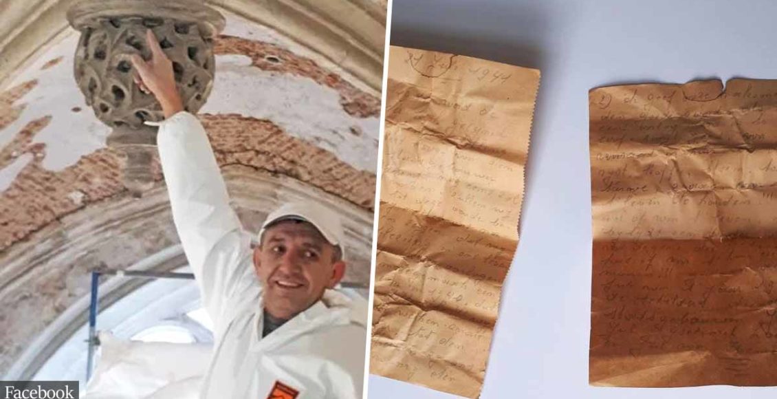 Construction worker finds note from 1941 hidden in a church roof with advice for future generations