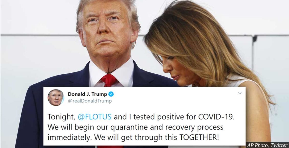 Donald And Melania Trump Have Tested Positive For The Coronavirus