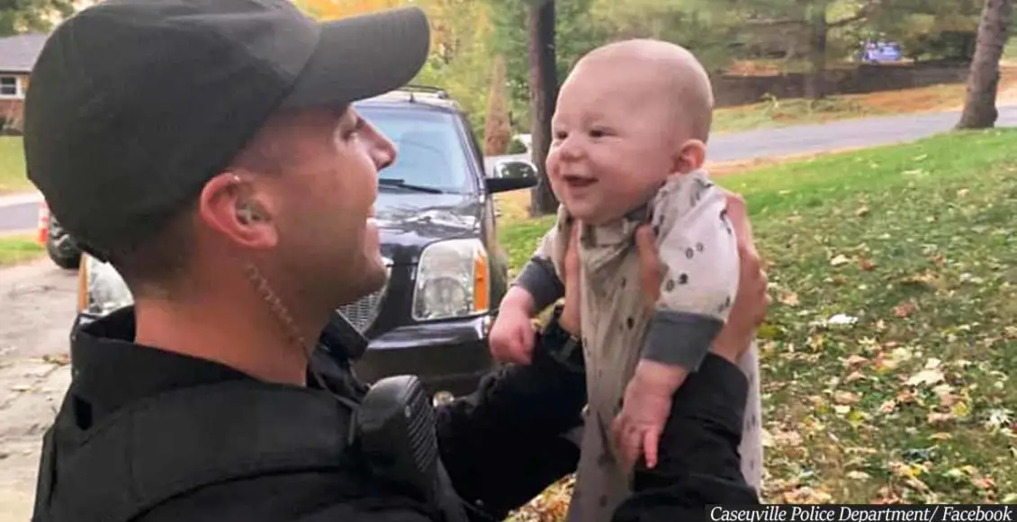 Hero officer responds to call before ambulance and saves choking baby