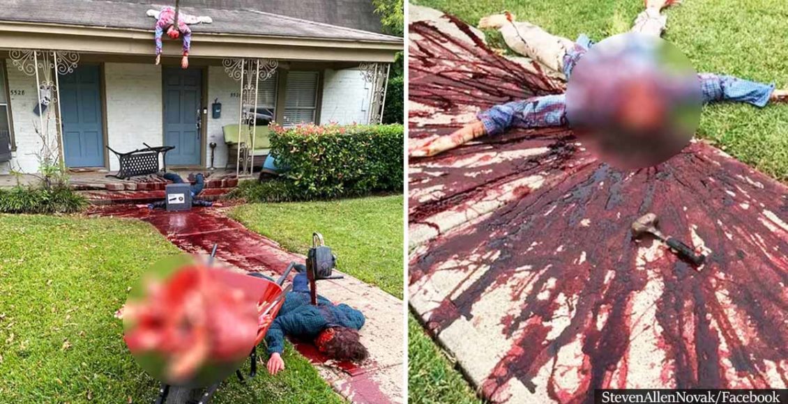 Dallas "House of horrors" attracts multiple visits by cops with realistic Halloween decorations