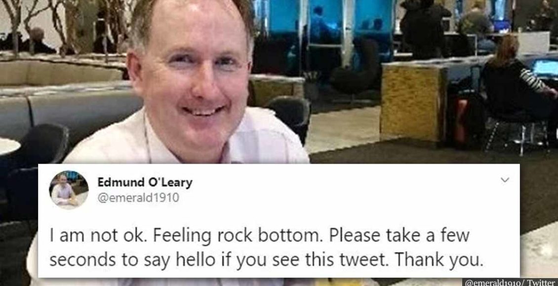 Man tweets "I am not ok" and receives support from all over the world