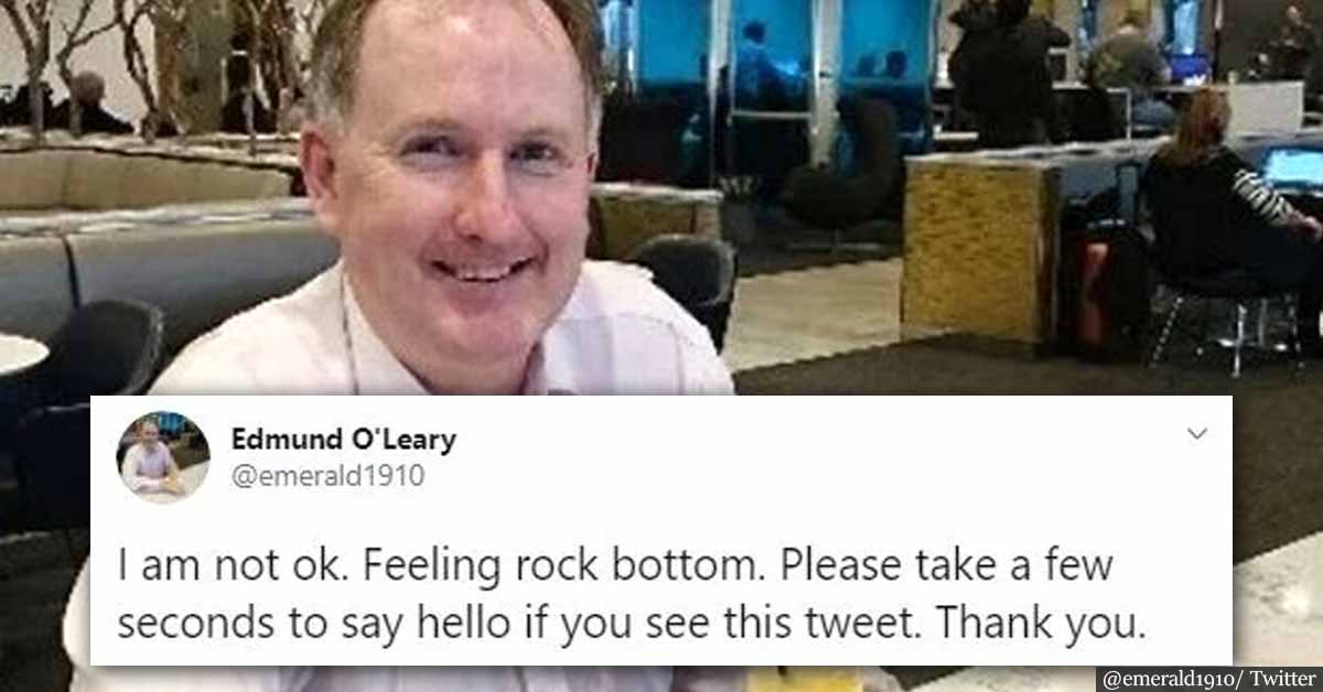 Man tweets "I am not ok" and receives support from all over the world
