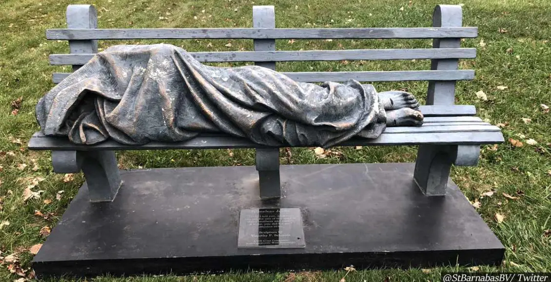 A ‘Homeless Jesus’ Statue Had The Cops Called On It—Within 20 Minutes Of It Being Installed