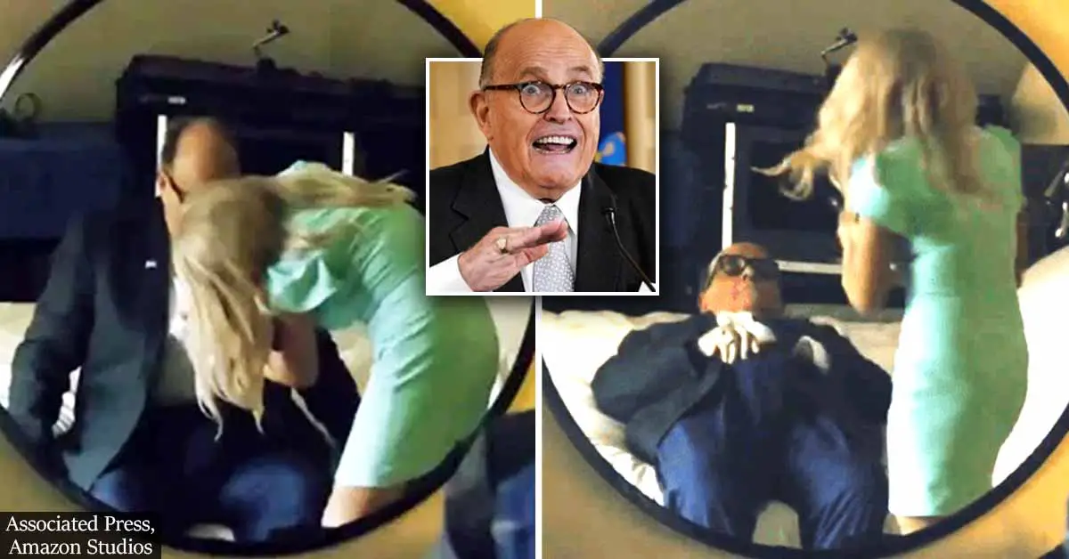 Giuliani caught with 'Borat's daughter' with hand down his pants