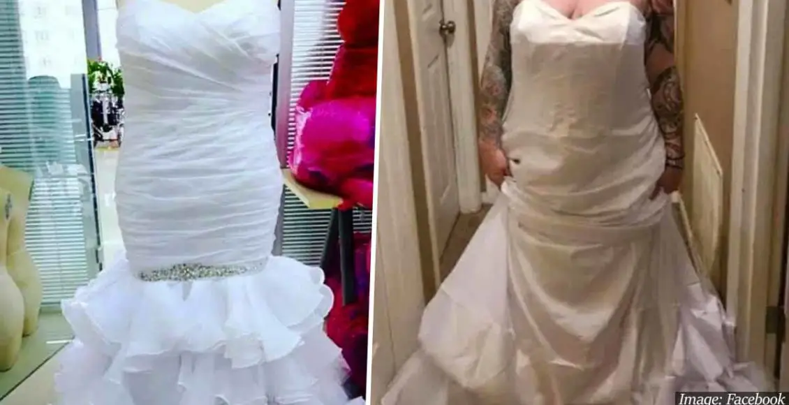 Bride complains wedding dress looks 'nothing like order' before realising embarrassing mistake