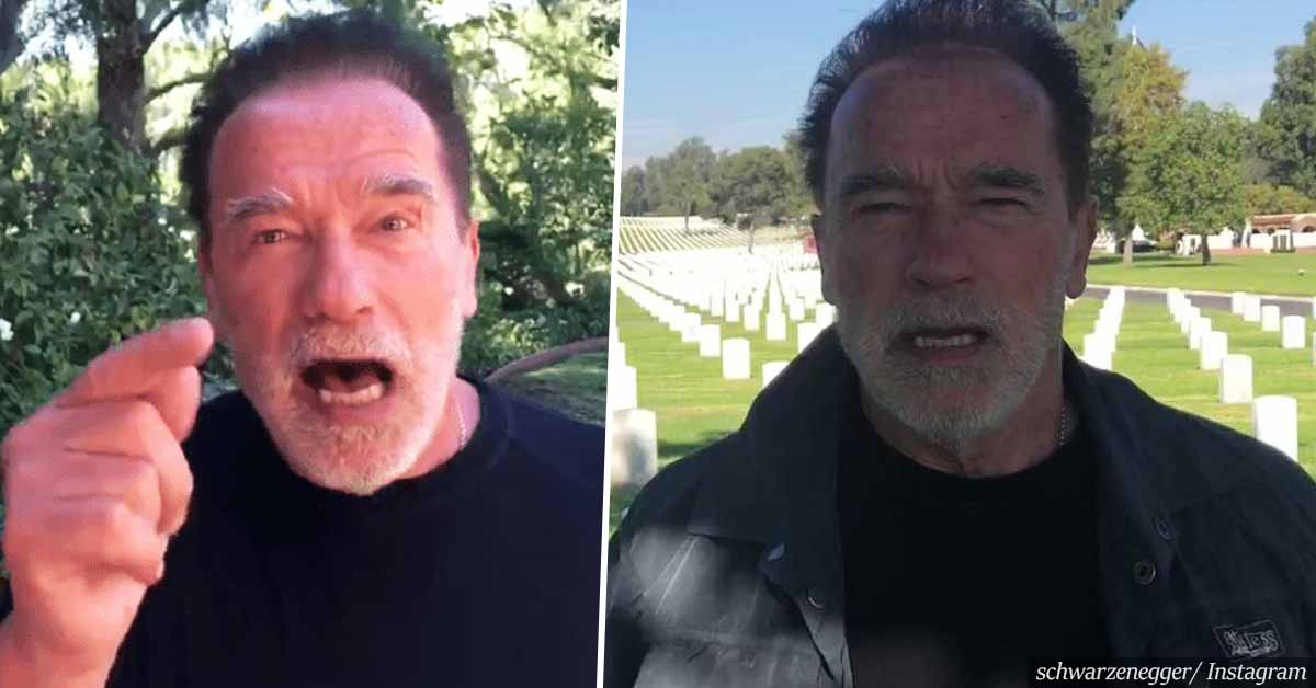 It doesn't make any sense': Arnold Schwarzenegger furious after visiting the graves of fallen soldiers