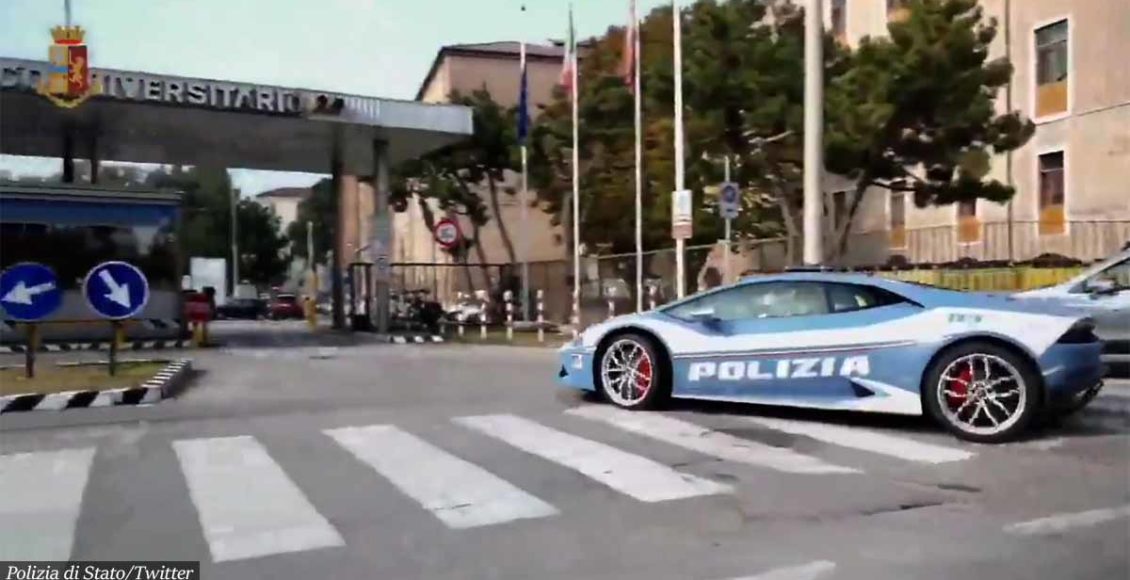 Italian Police Lamborghini delivered a donor kidney 300 miles away in only two hours