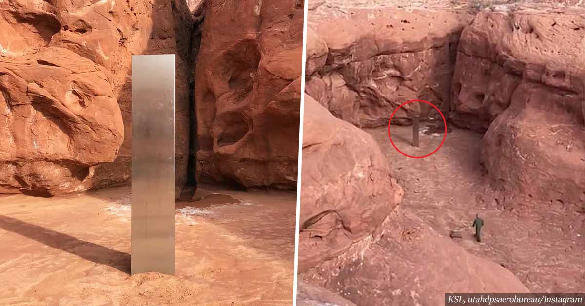 Mysterious Metal Monolith Discovered Deep In The Desert By A Helicopter Crew