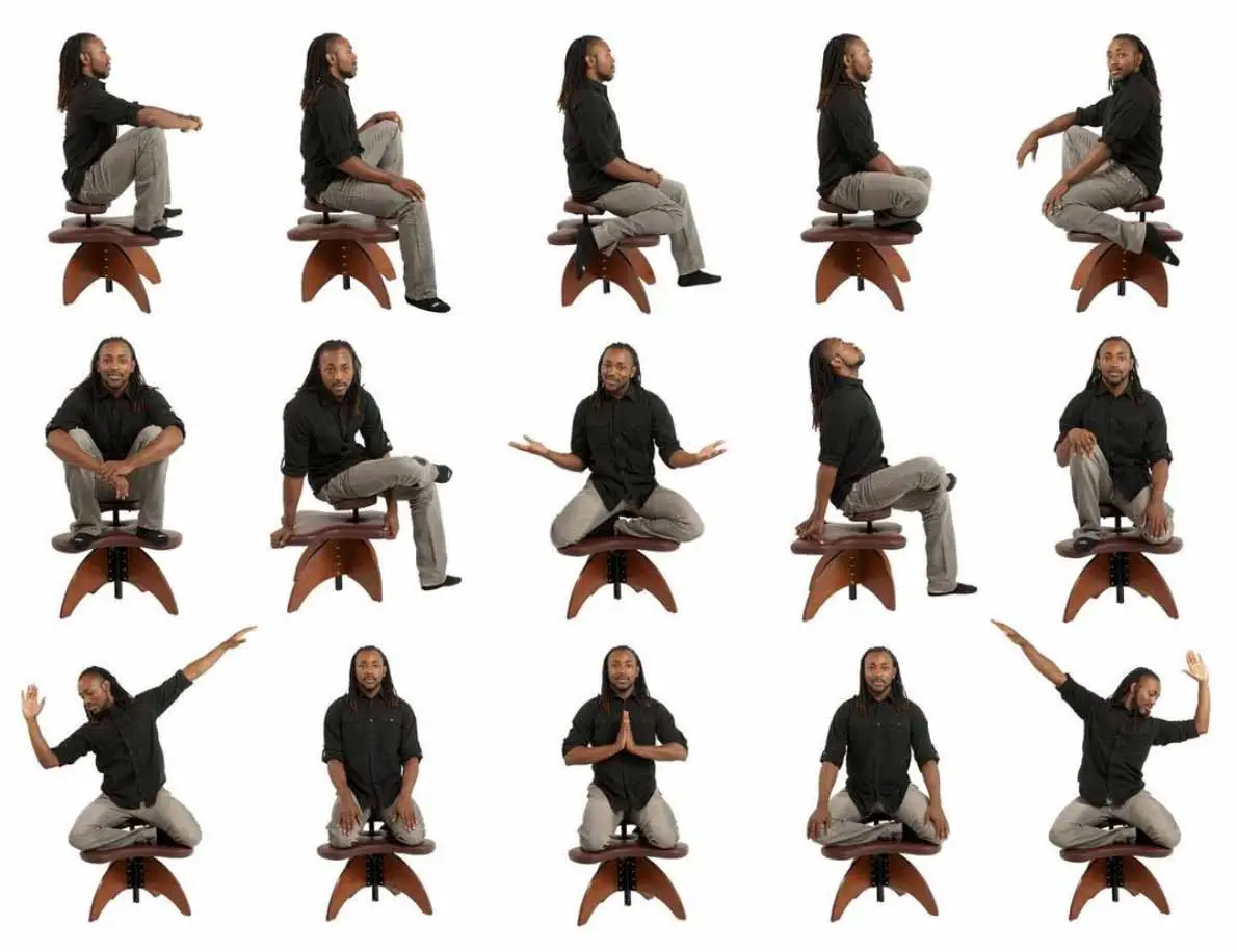 This chair lets you sit crosslegged, in a squat, or a