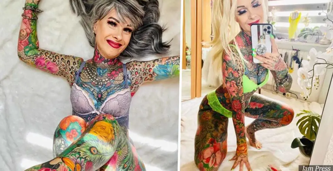 Woman, 55, who’s spent over $40,000 on tattoos gets asked if her genitals are inked