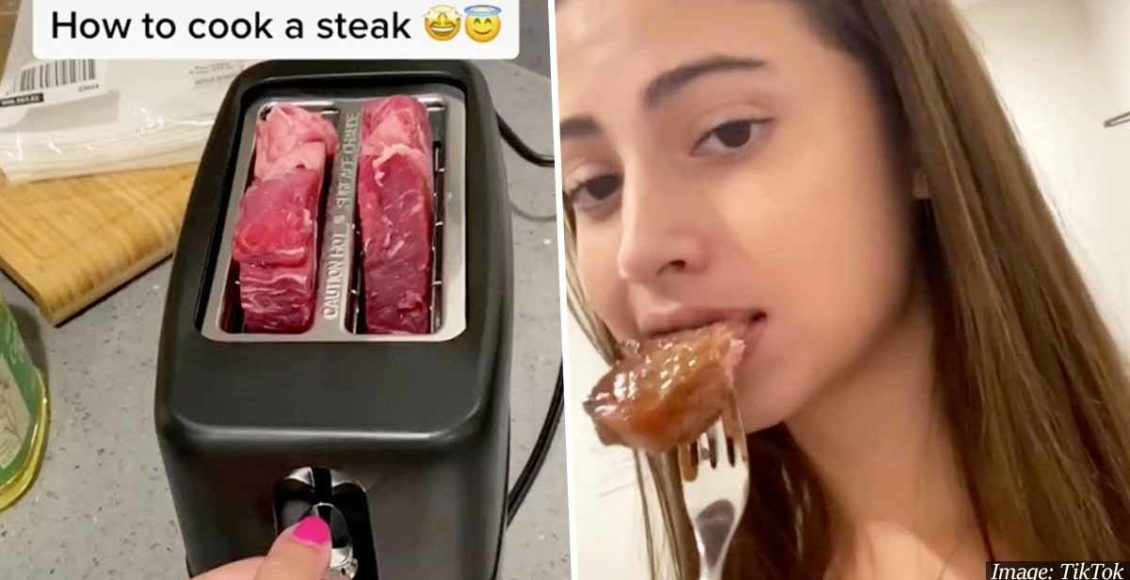 Woman cooks steak for boyfriend but her cooking method is leaving people appalled