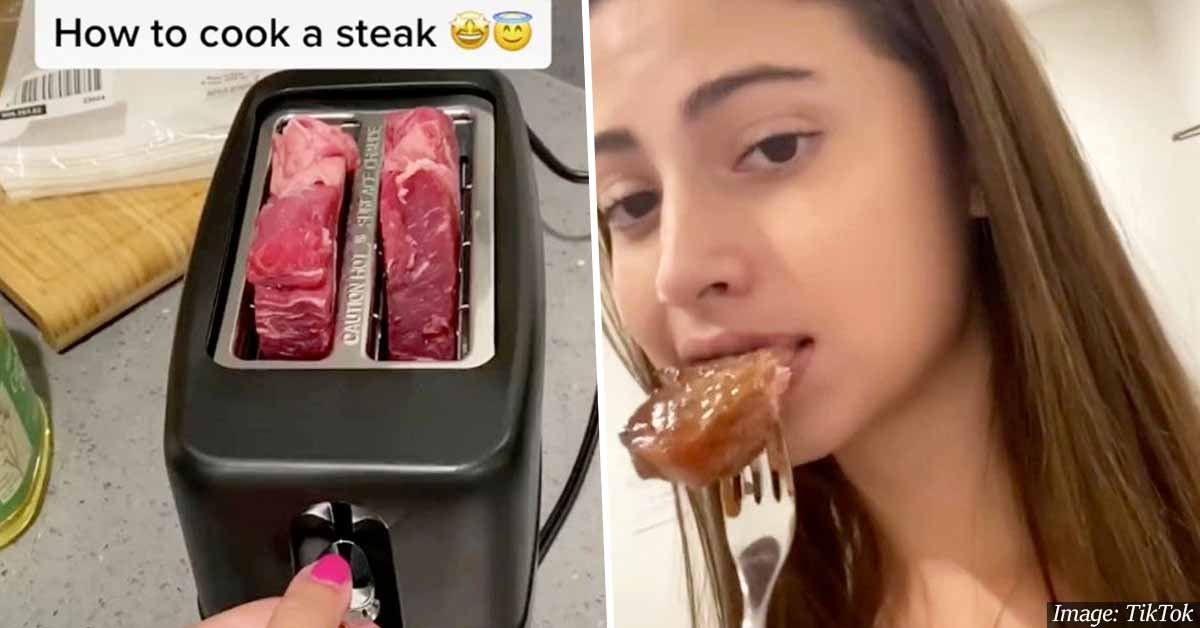 Woman cooks steak for boyfriend but her cooking method is leaving people appalled