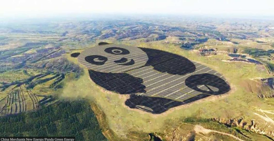 China Built A 250-Acre Solar Farm Shaped Like A Giant Panda