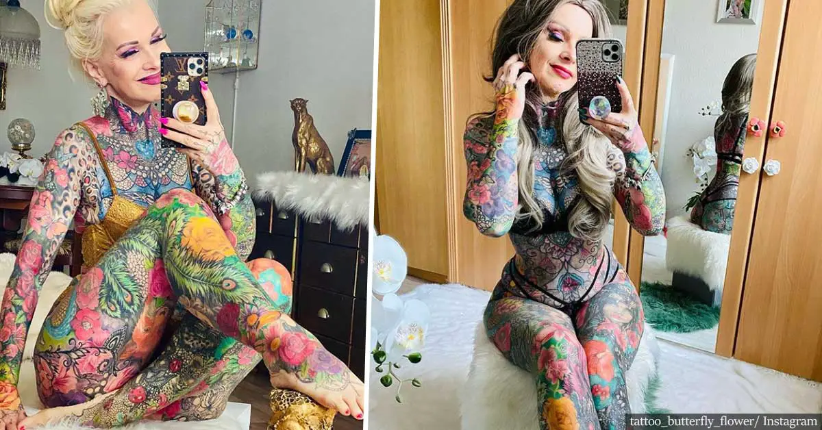 It Took This Tattoo-Addict “Grandma” Just 5 Years To Completely Cover Her Body With Ink