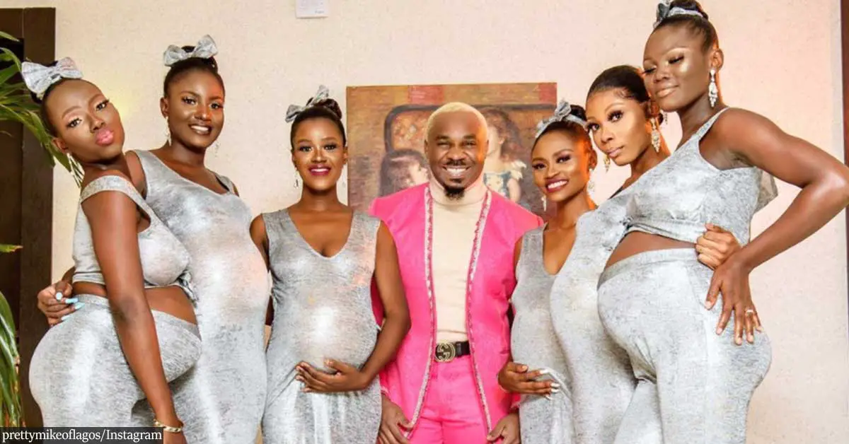 Man arrives at wedding with 6 pregnant women all of whom carry his child