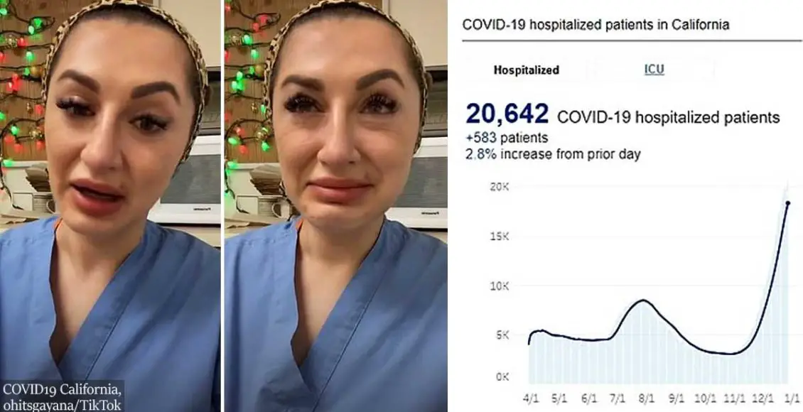 Tearful California ICU nurse begs people to stop being careless and stay home during the holidays
