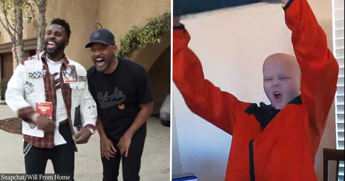 Will Smith and Jason Derulo surprise 14-year-old cancer patient with a PS5
