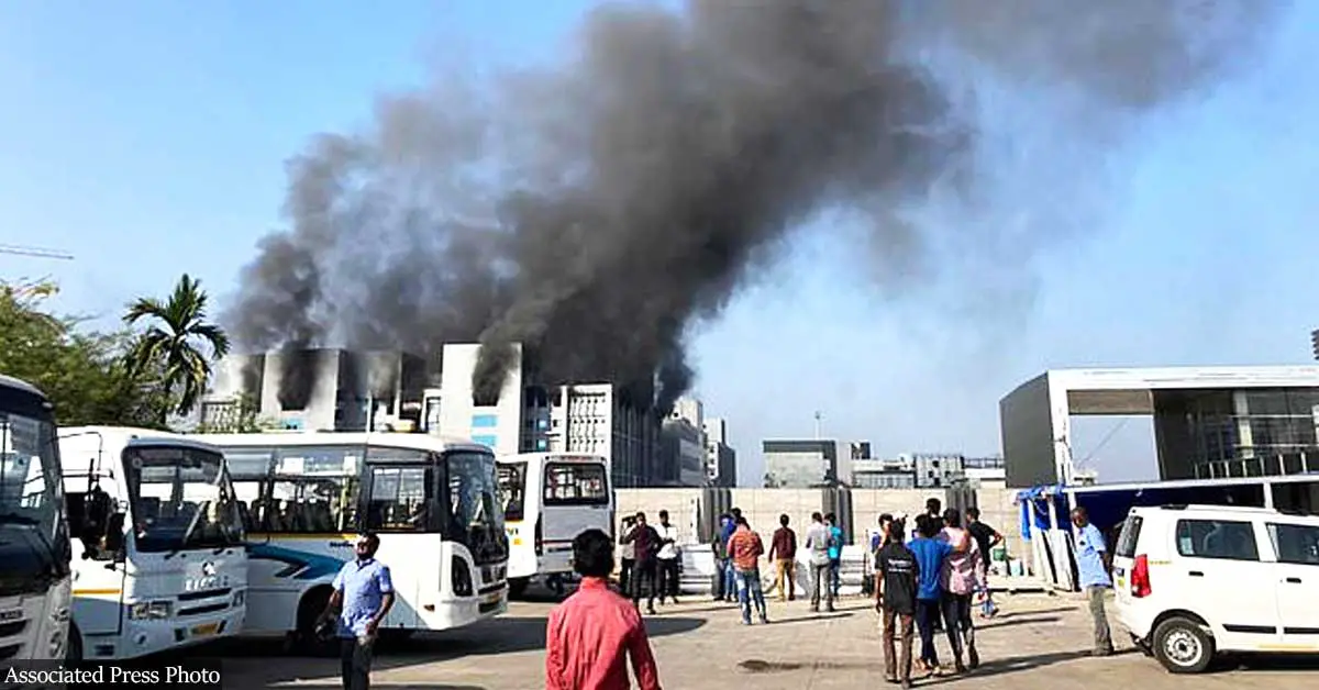 Fire hits building at Indian producer of COVID-19 vaccines
