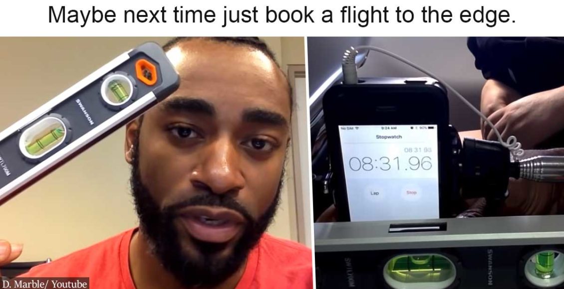 A Flat-Earther Brought a Spirit Level on a Plane to Prove the Earth is Flat
