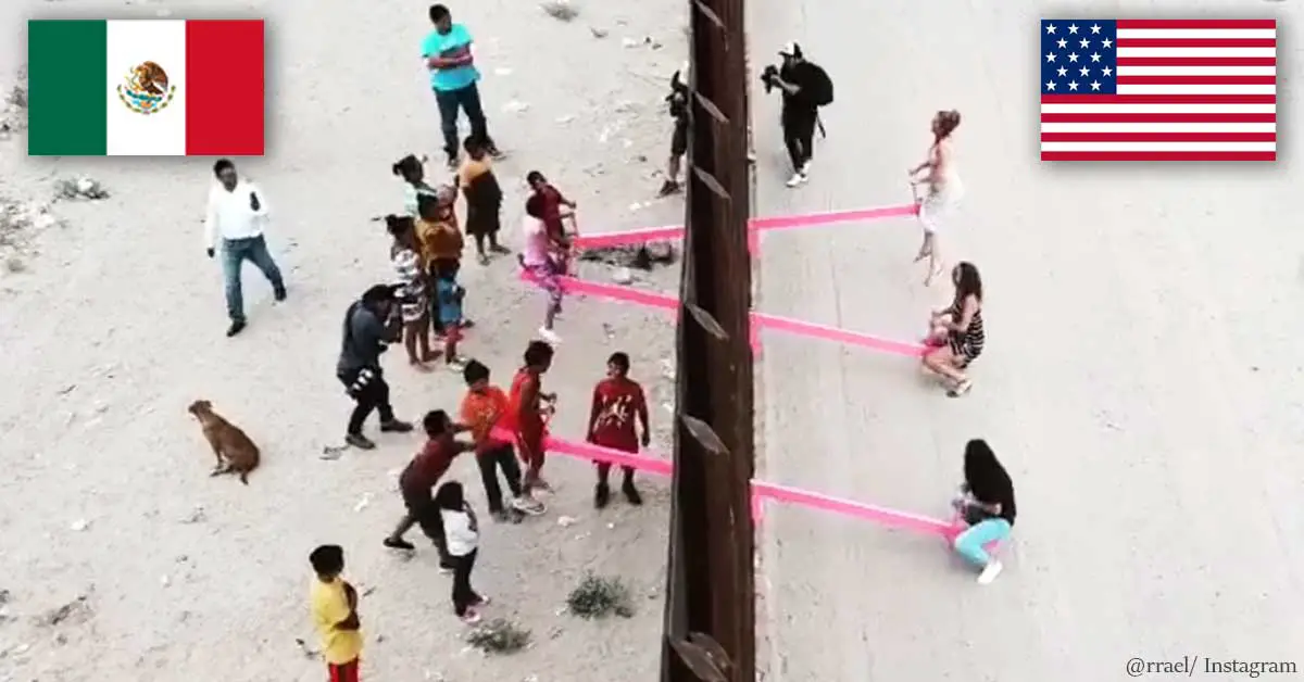 Pink Seesaws installed into the US-Mexico border win Design Of The Year 2020