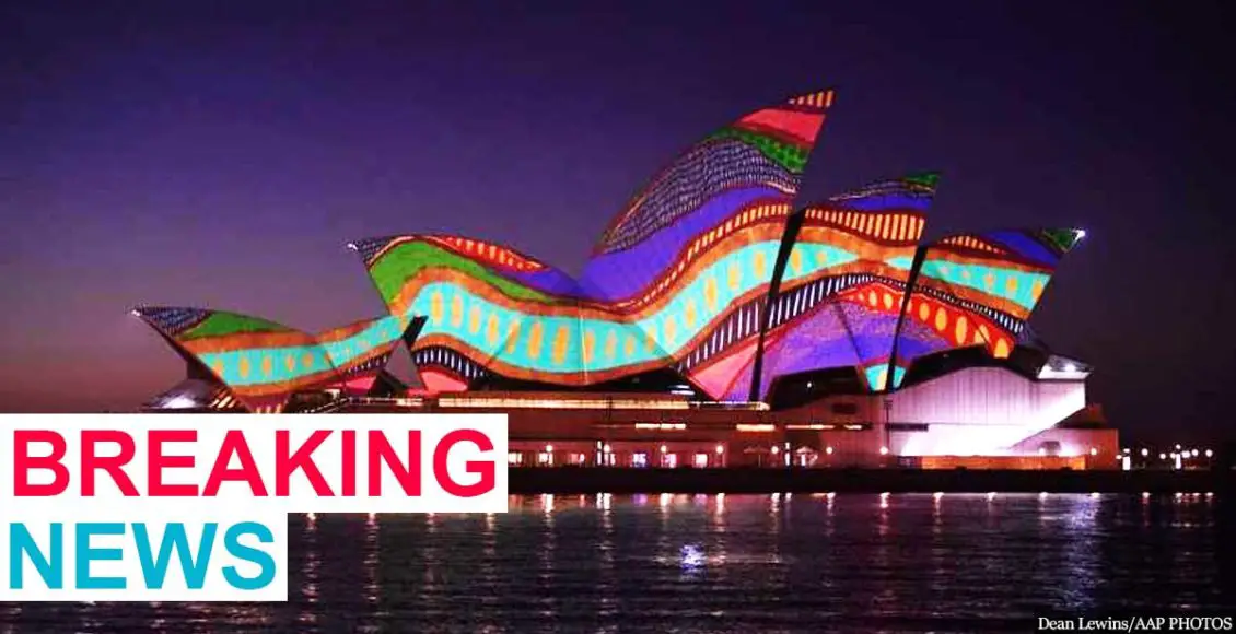 Sydney Opera House lit up with Indigenous art for the first time on Australia Day