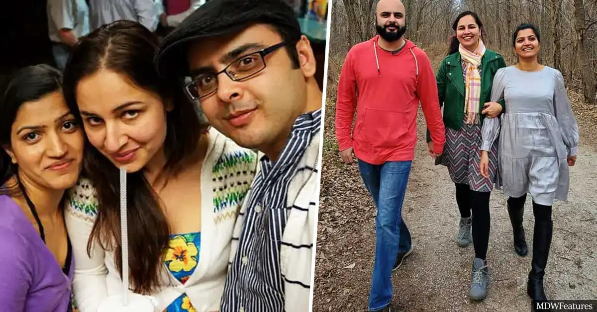 Woman breaks down arranged marriage and joins a married couple to form a 'Throuple'