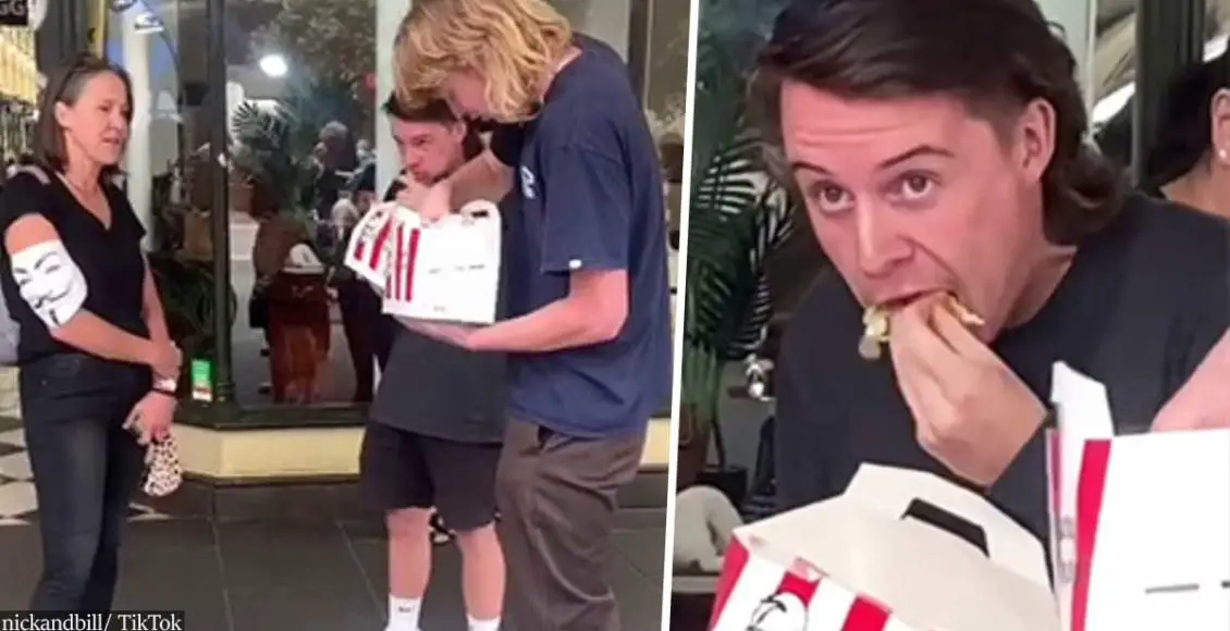 TikTokers taunt vegan activists by eating KFC in front of them in Now-Viral Video