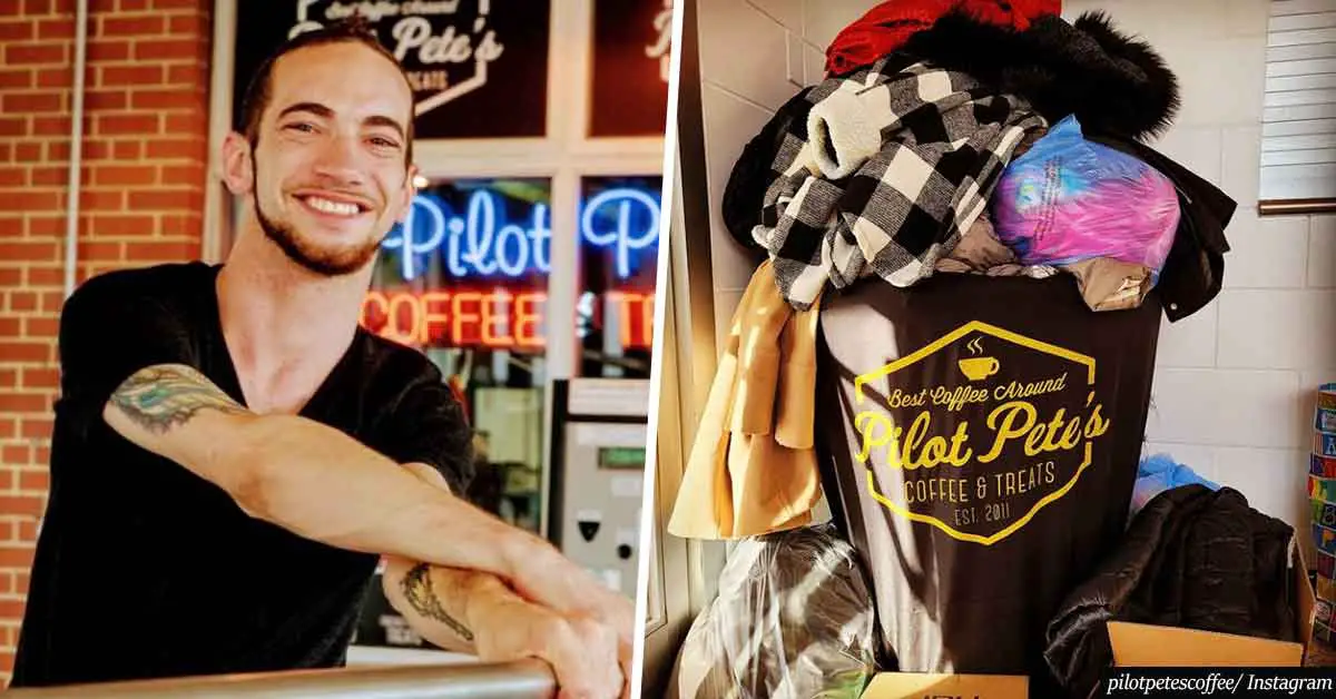 Coffee shop owner delivers FREE coffee and thousands of warm coats to the homeless during the cold winters