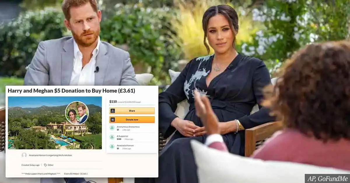 Harry and Meghan fans launch a fundraiser to help them cover their $9.5M mortgage