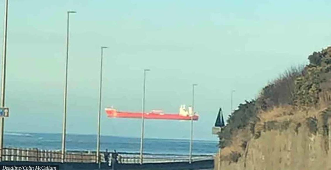 Man Left In Awe After Seeing Ship Floating In The Sky