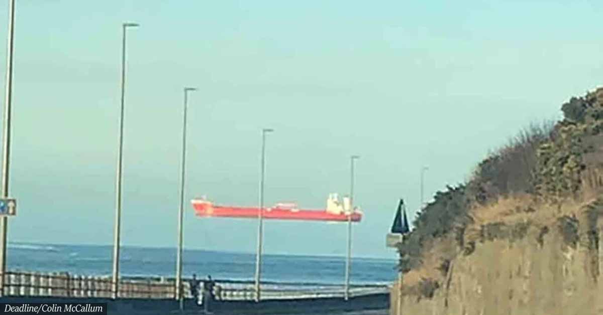 Man Left In Awe After Seeing Ship Floating In The Sky