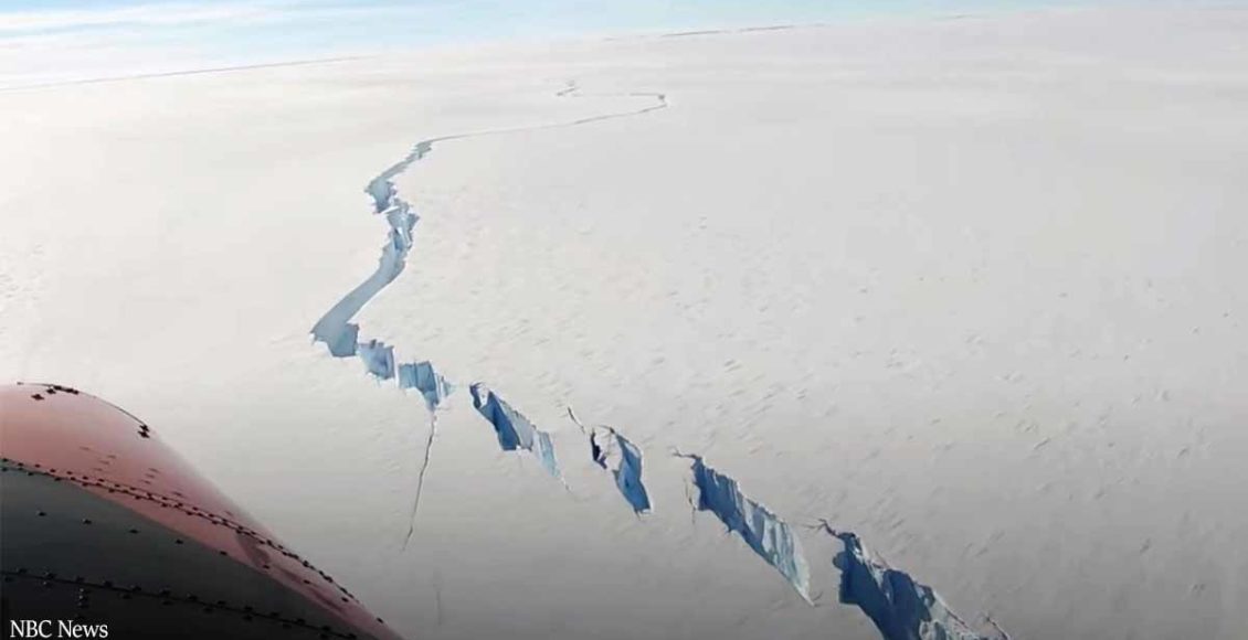 Massive iceberg breaks off the Brunt Ice Shelf in Antarctica