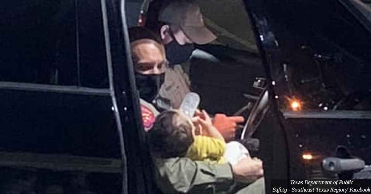 Officers took care of a 5-month-old baby left alone inside a stolen car