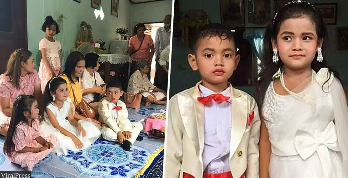 Parents force their 5-year-old twins into marriage, believing the kids were lovers in their past lives