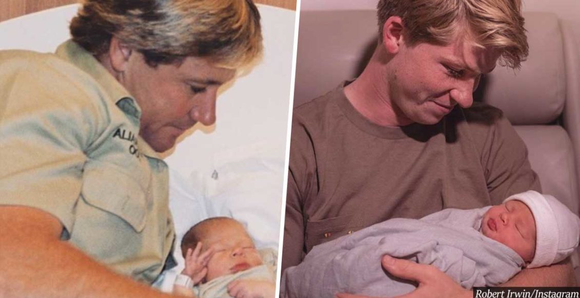 Photo Of Steve Irwin’s Son Robert Looking At His Sister's Baby Compared To Old Pic Of Late Father And Him