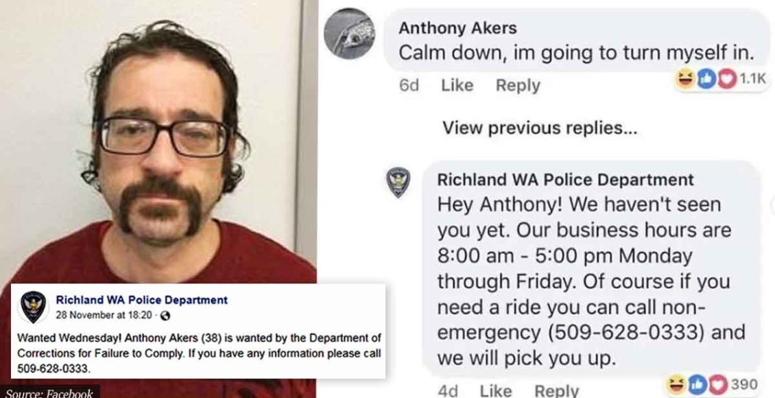 Suspect Hilariously Responds to Own Police Wanted Ad, Vows He'll Turn Himself In