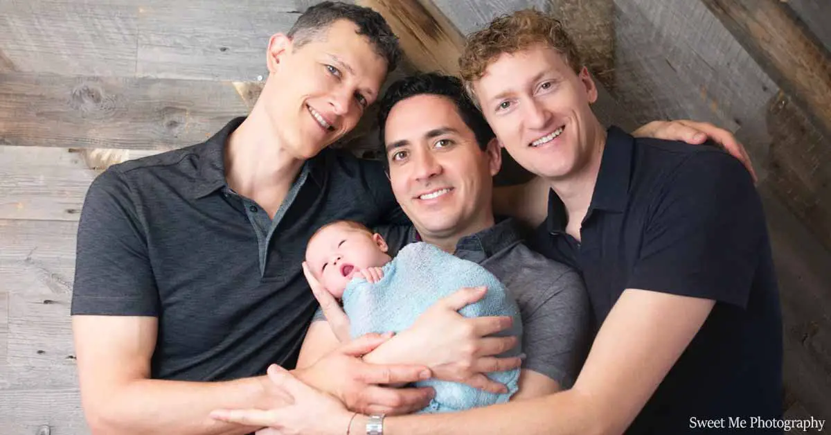 Three Dads and a Baby: Gay throuple makes history listing 3 dads on a birth certificate
