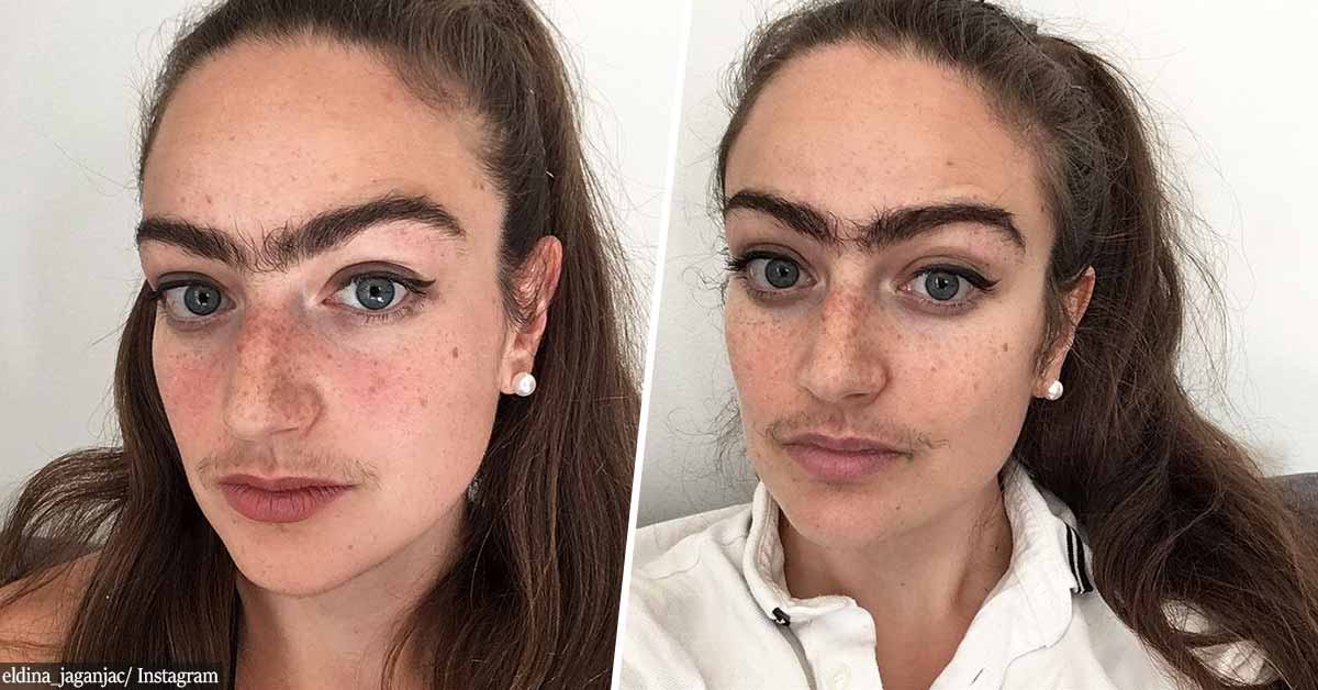 Woman Decides To Grow Moustache And Unibrow To "Weed Out" Bad Dates