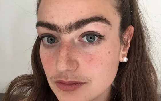 Woman Decides To Grow Moustache And Unibrow To 