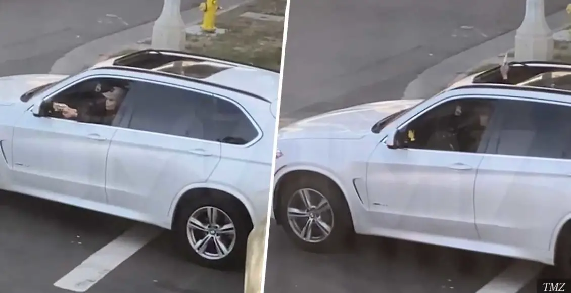 "ANYBODY WANNA DIE NOW?" Screams angry female driver while pointing a gun out on a busy LA intersection