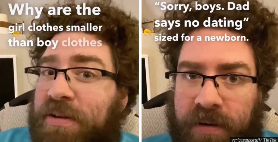 Dad realizes girls are over-sexualized the moment they are born in a viral TikTok
