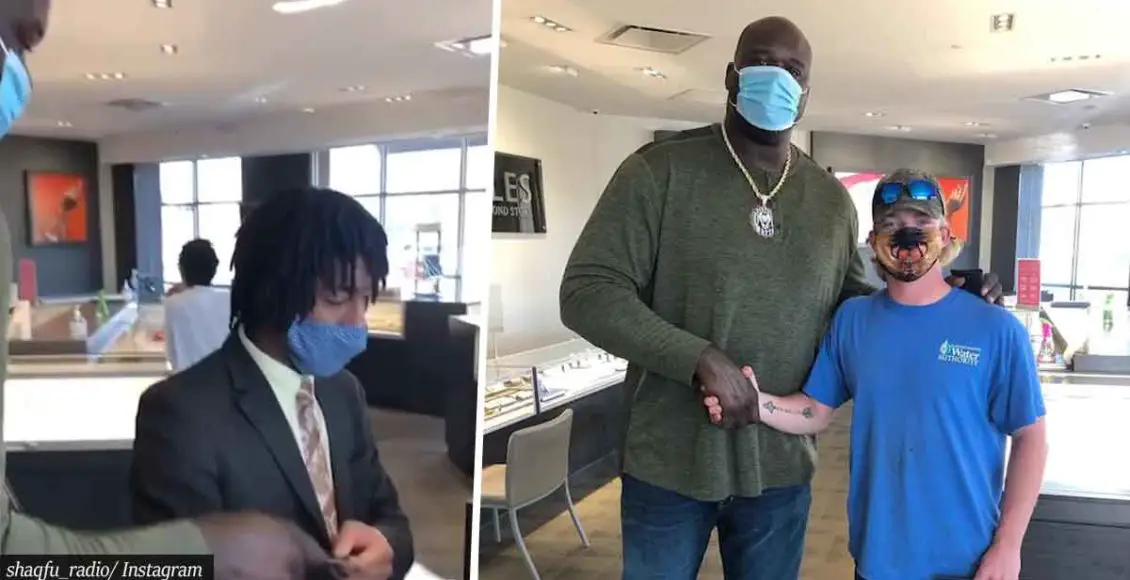 NBA Legend Shaq quietly paid for a stranger’s engagement ring while standing in line at jewelry store