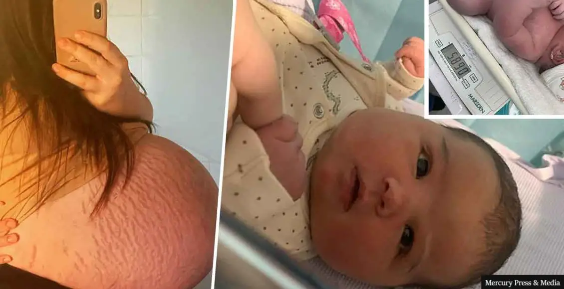 Mom, 21, gives birth to 13lb baby girl after believing she has twins