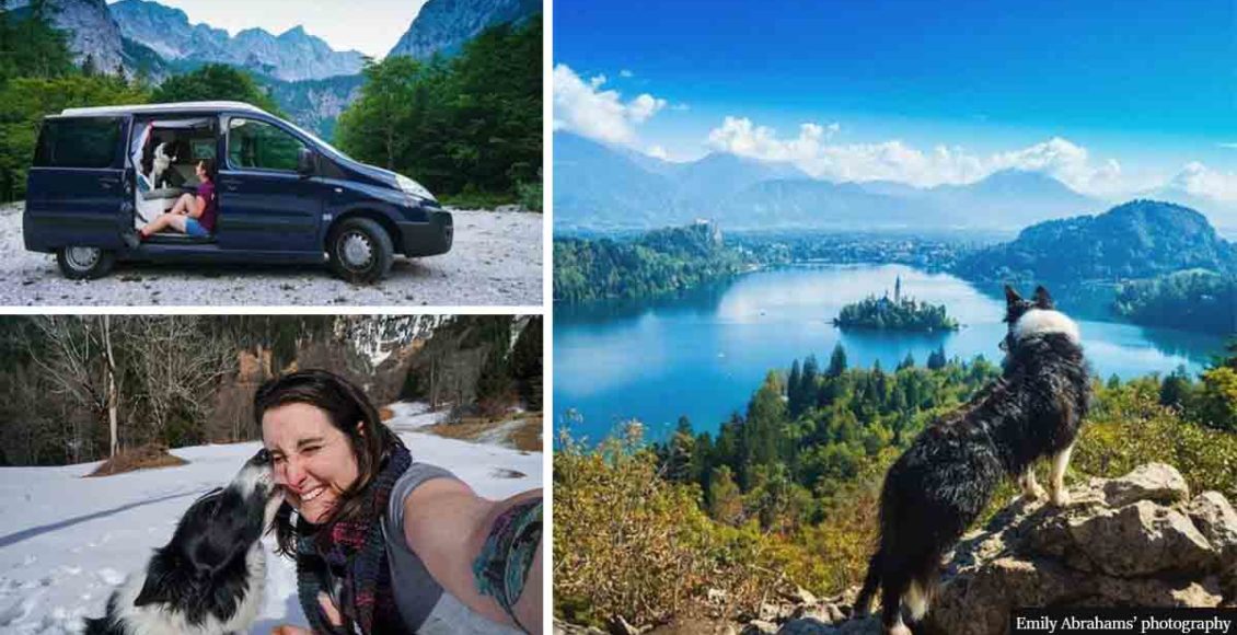 After she got cheated on, a woman decided to travel the world with her dogs