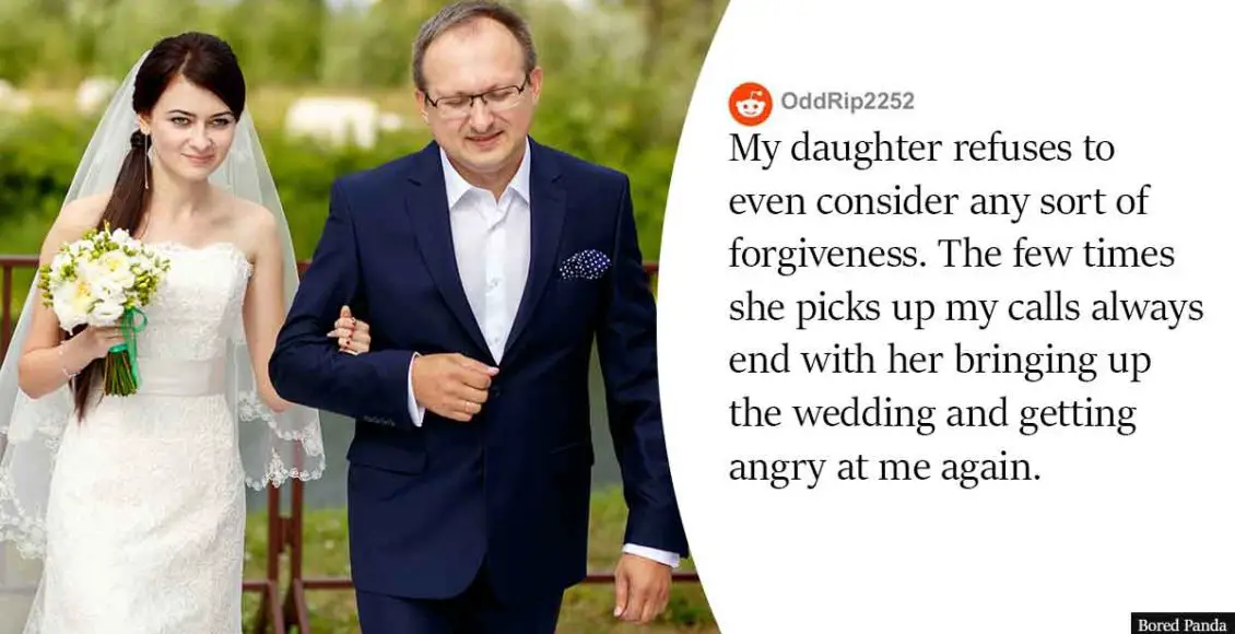 Father Misses His Daughter’s Wedding Because He Wanted To Walk His Stepdaughter Down The Aisle. Now, His Daughter Won't Talk To Him