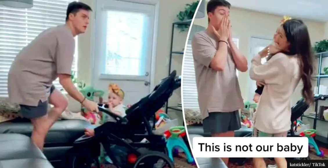 Father Panics After His Wife Switches Their Baby Girl For Another Baby In Prank