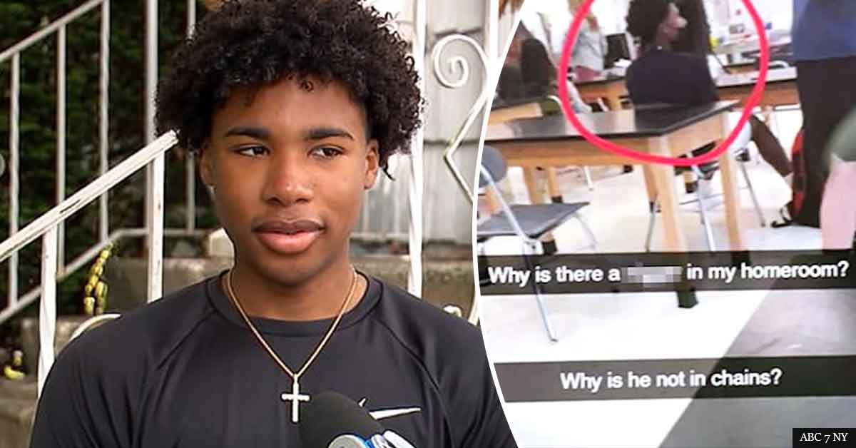 Student charged after posting Snapchat of black classmate where he calls him the N-word and asks 'why is he not in chains?'